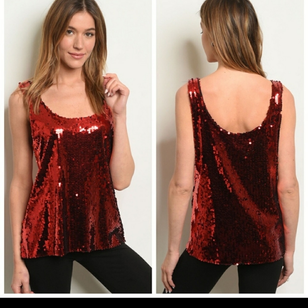 Codigo Red Sequin Party Top S, L